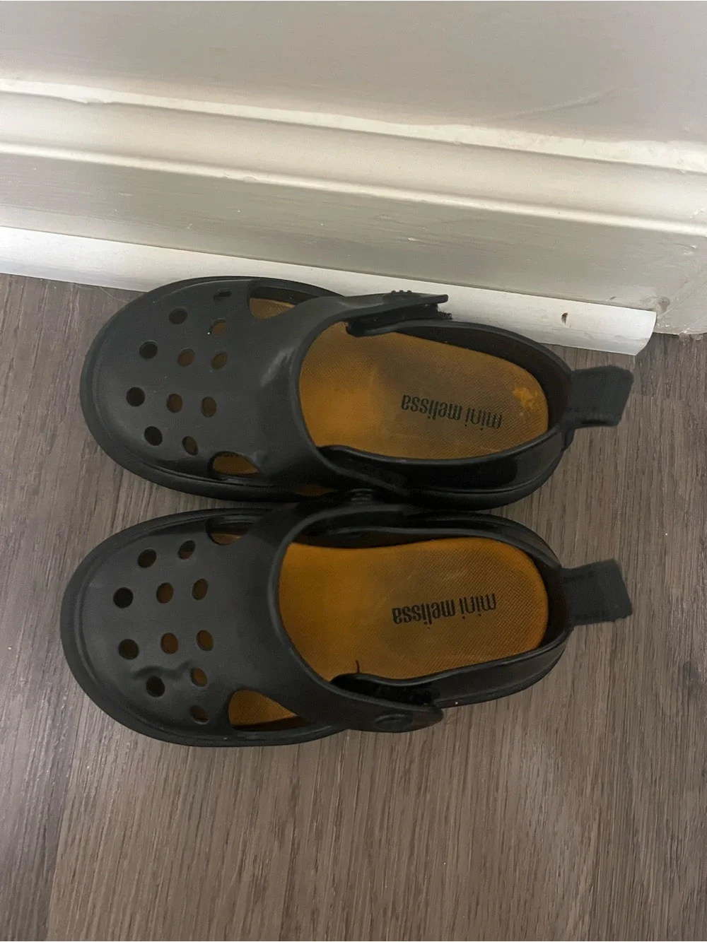 Mini Melissa Black Kids Clog Sandals